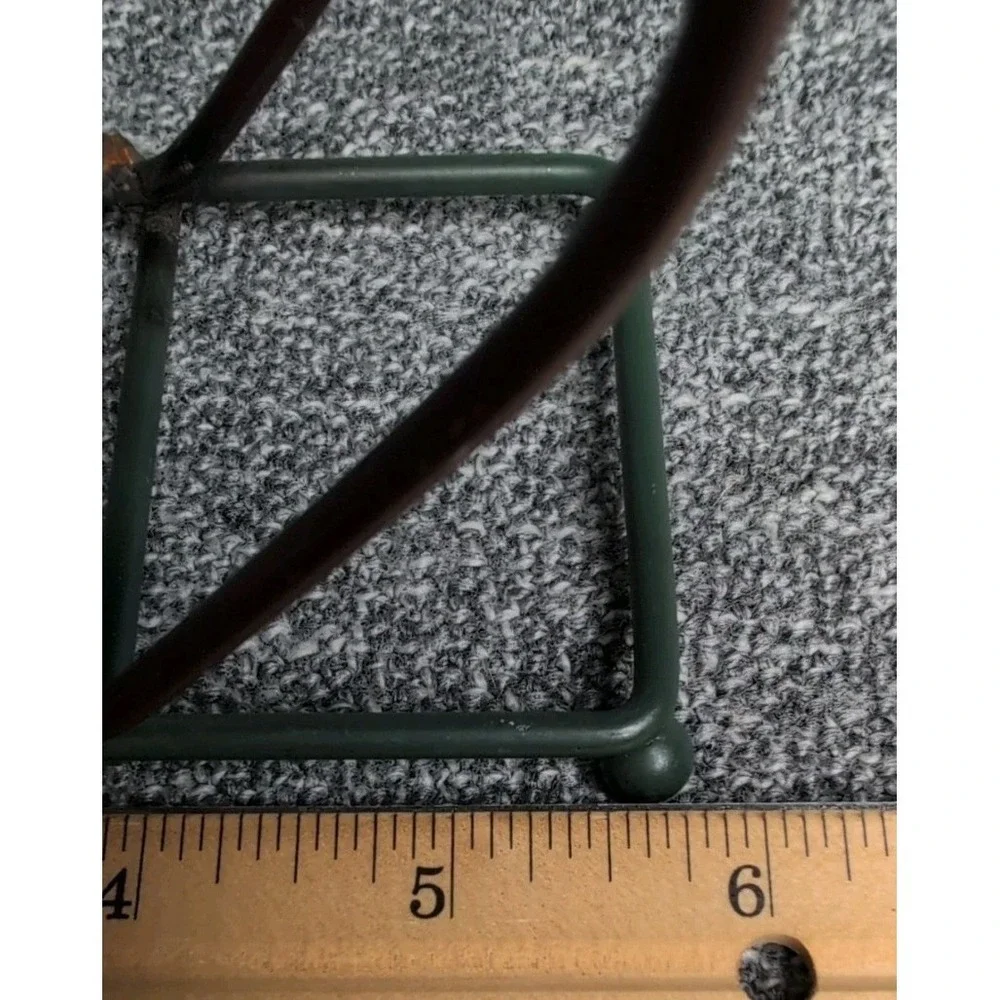 Vintage Wire Metal Apple Napkin Holder Red Green Kitchen Décor Letter Stand